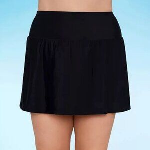 Liz Claiborne Womens Plus Swim Skirt - Black Sz 18W 925056